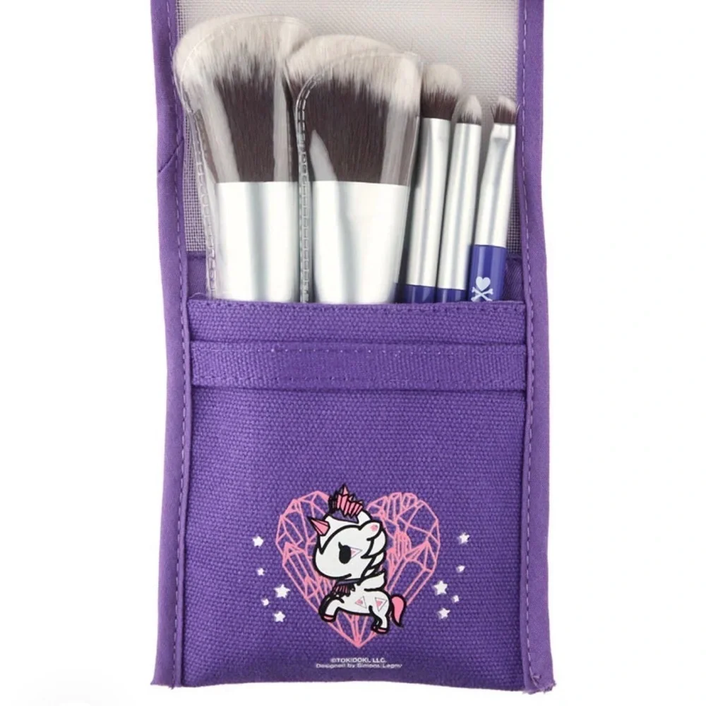 The Crème Shop Digital Princess Mini Travel Brush Set - Purple